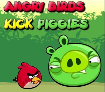Play Angry Bird Kick Piggies Game